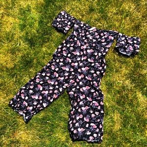 American Eagle Off The Shoulder Capri Romper